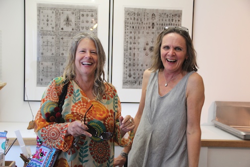 Polly Burnell and Susan Lyman at Gallery Ehva, Provincetown, 2013
