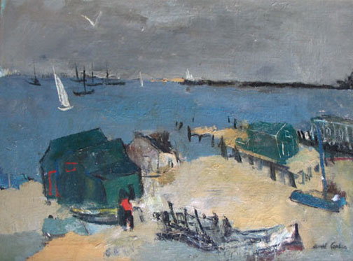 Joseph Kaplan, oil painting "Provincetown"